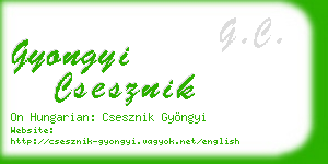 gyongyi csesznik business card